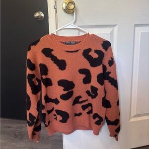 SHEIN Cheetah Print Sweater